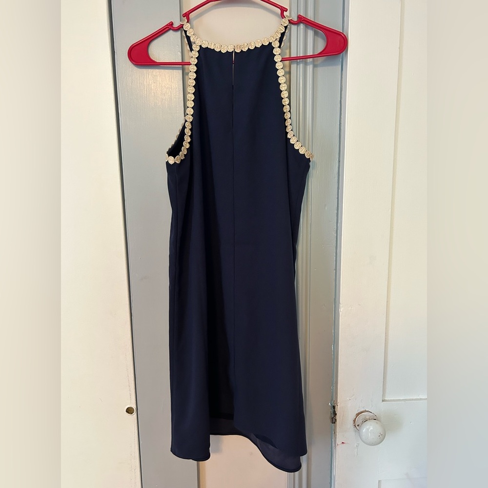 (SOLD) Lilly Pulitzer | Dress | Pearl Soft Blue in True Navy size 2 - Picture 4 of 7